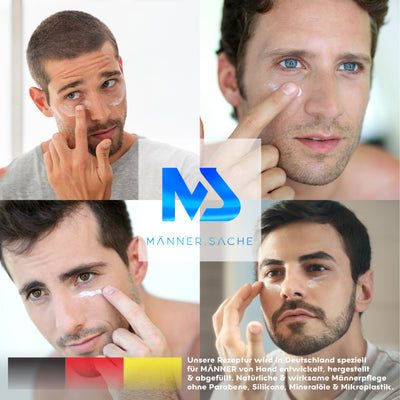 MännerSache Augencreme Männer Gesichtspflege Gesichtscreme augenringe entfernen tränensäcke männer bio aloe very hyaluronsäure taurin made in germany