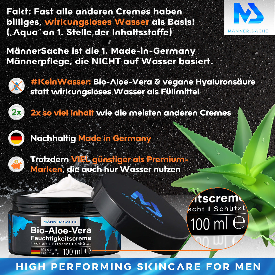aloe vera männer Gesichtscreme für Männer – Premium Feuchtigkeitspflege